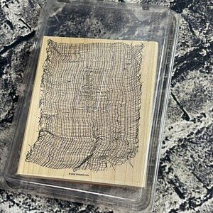Stampin' Up! CHEESECLOTH Rubber Stamps 2005 FABRIC BACKGROUND BLOCK